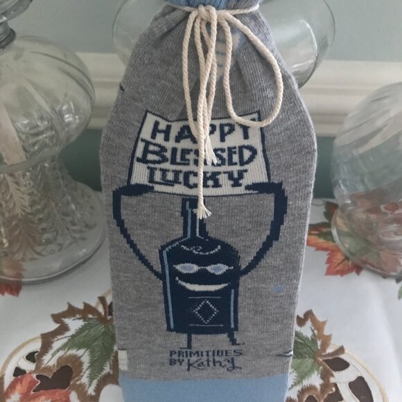 Primitives by Kathy Bottle Sock "Words Can't Express..." NEW with tag - Picture 5 of 5